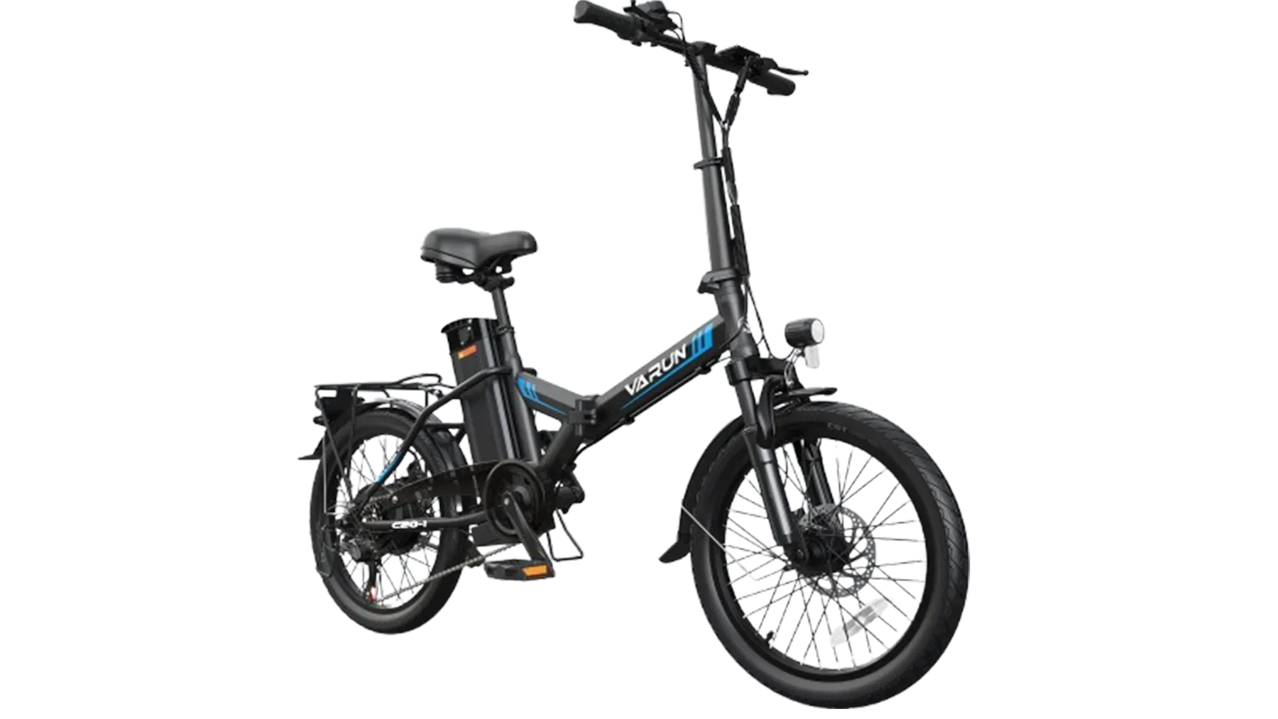 Black electric bike on a white background