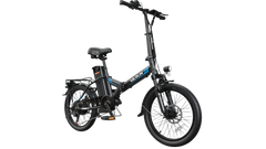Black electric bike on a white background