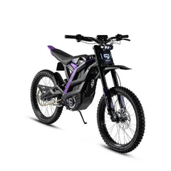 Black and purple 79BIKE Falcon Pro Electric Dirt Bike on a white background