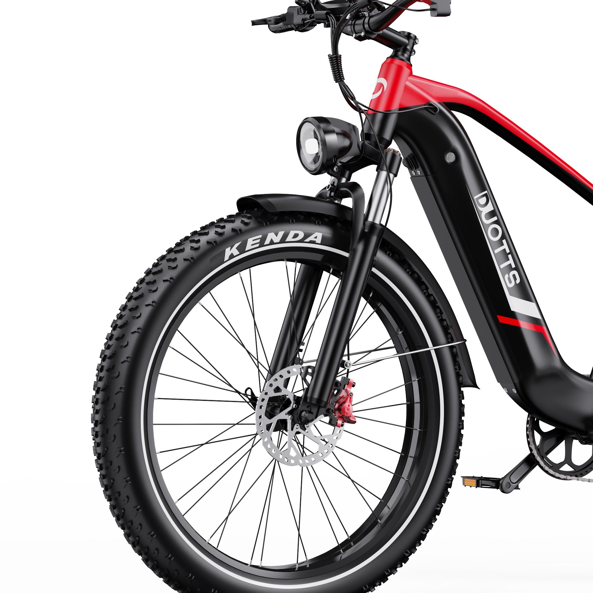 DUOTTS F26 Lite Electric Bike with Kenda tires on a white background