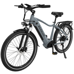 A Koolux X3 electric bicycle in matte gray and black, shown from a three-quarter front angle against a solid white background.
