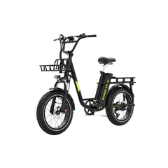 KOOLUX X7 Cargo Electric Bike in black with a basket on a white background