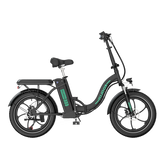Black KOOLUX BK6S 3.0 Folding Electric Bike in green colour with KOOLUX branding on a white background