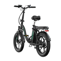 KOOLUX BK6S 3.0 Folding Electric Bike - Black on a white background