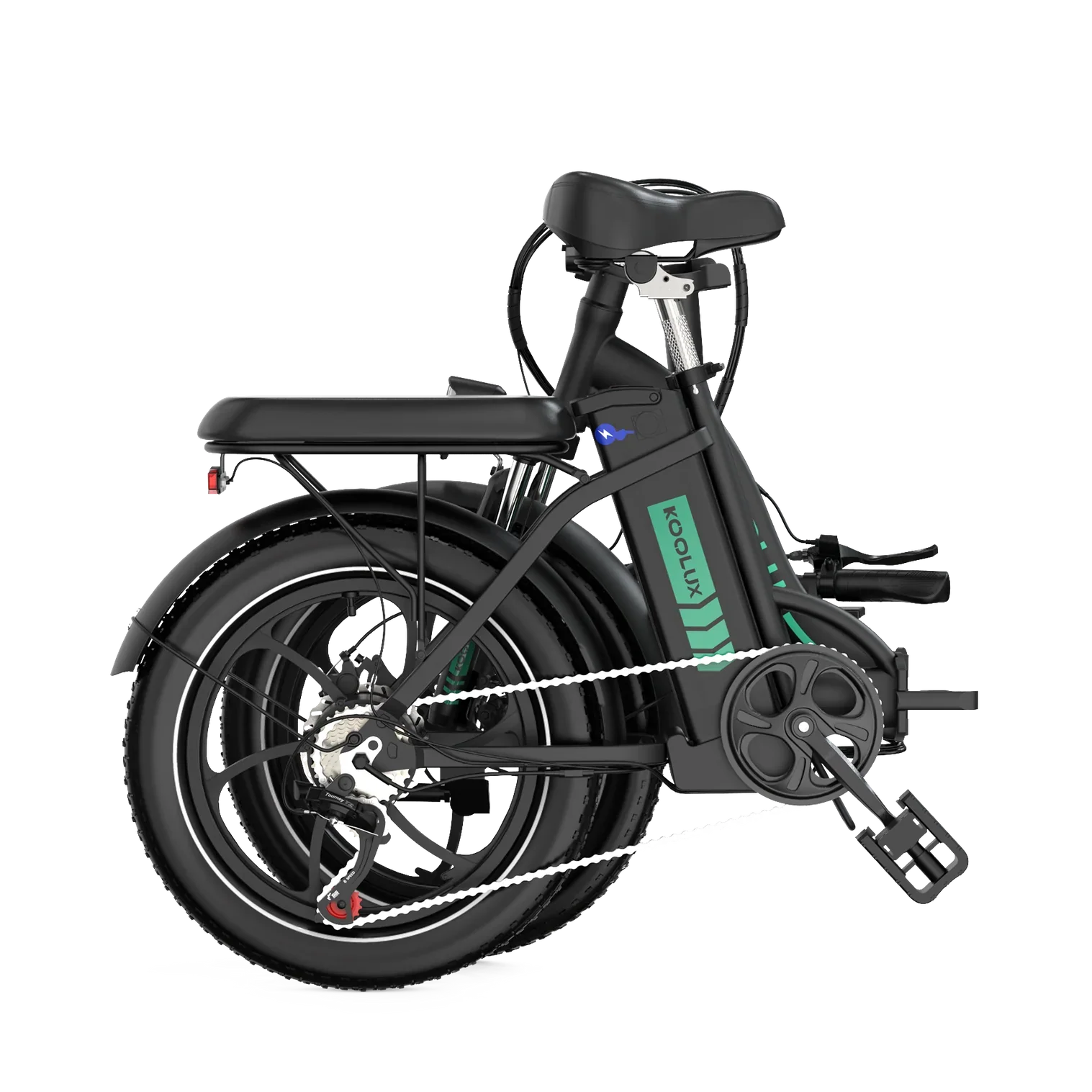 KOOLUX BK6S 3.0 Folding Electric Bike - Black with visible branding on a white background - Pogo Cycles
