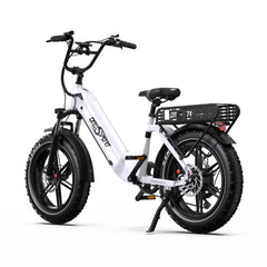 White Onesport OT08 electric bike with black details on a white background
