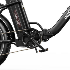 Close-up of an Onesport OT16 MAX Folding Electric Bikes gear system on a white background