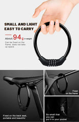 Bike Lock Mountain Bike Portable Security 4-digit Code Bike Lock for Bicycle Motorcycle Scooter
