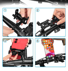 Aluminum Alloy Bike Phone Holder Anti-slip Bracket Metal Motorcycle GPS Clip Universal Cycle Bicycle Phone Stand