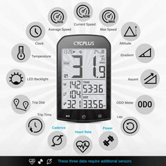 CYCPLUS M1 GPS Bicycle Computer Cycling Speedometer - Pogo Cycles