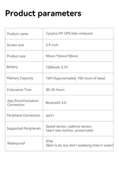 CYCPLUS M1 GPS Bicycle Computer Cycling Speedometer - Pogo Cycles