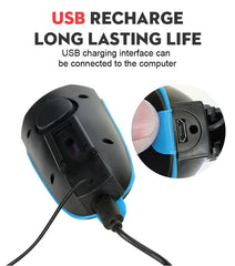 Black Bicycle Light USB Led Waterproof With Horn Mountain Bike Dark Night Outdoor Riding Headlight