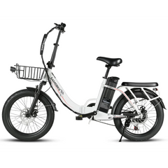 SAMEBIKE CY20 Pro Electric Bike in white with black accents on a white background