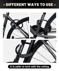 Bike Lock Mountain Bike Portable Security 4-digit Code Bike Lock for Bicycle Motorcycle Scooter