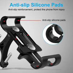 Aluminum Alloy Bike Phone Holder Anti-slip Bracket Metal Motorcycle GPS Clip Universal Cycle Bicycle Phone Stand