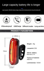 T6 Bike Front Light Waterproof 120 Lumens LED Bicycle Rear Light Ultra Bright Cycling Safety MTB Bike Lamp