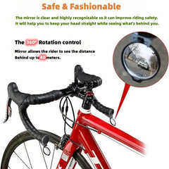 Bicycle 1PC Rear View Convex Mirror Handlebar Drop Bar Mount Acrylic Lens Back Sight Reflector Light Weight