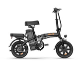 Black URLIFE F1L Compact Folding Electric Bike with URLIFE branding on a white background