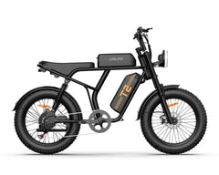 Black URLIFE T2 Off Road Electric Bike with visible branding on a white background
