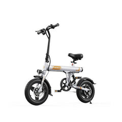 Small electric bike on a white background