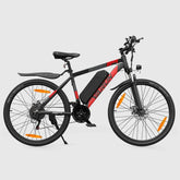 Black VARUN M27-1 Electric Bike with red accents on a light gray background