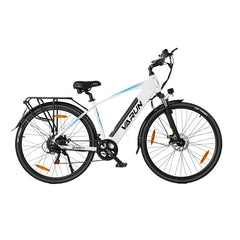 White electric bicycle with 'Varun' branding on a white background
