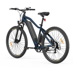 Blue electric bicycle on a white background