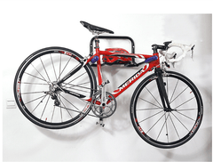 Bike holding view of Foldable Bike Wall Mount Rack - Pogo Cycles