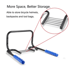 Storage space view of Foldable Bike Wall Mount Rack - Pogo Cycles