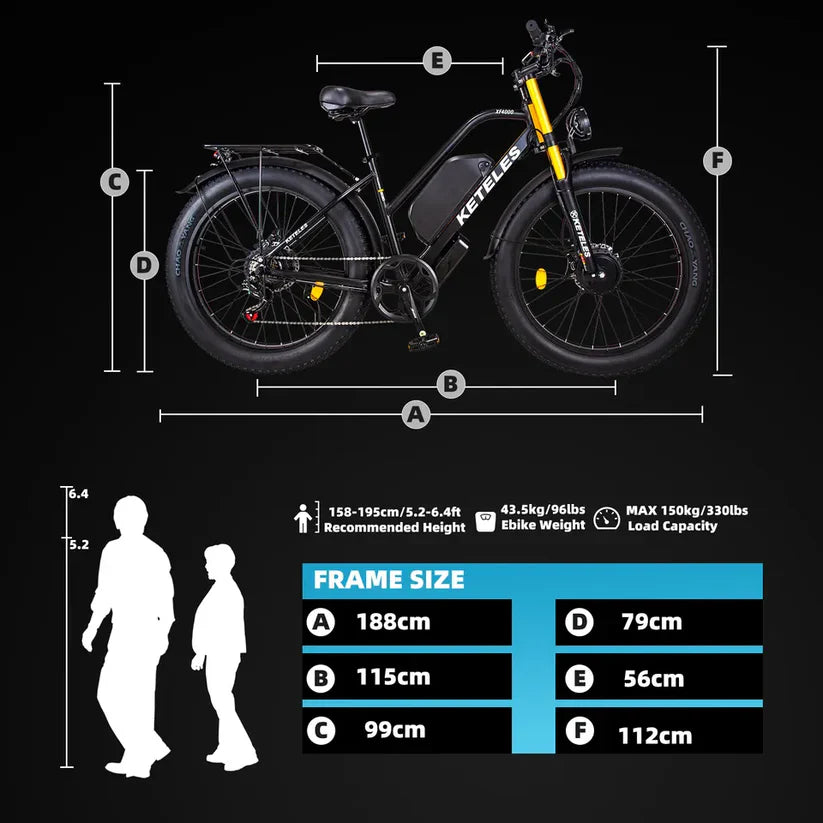 KETELES XF4000 Dual Motor Electric Bike - Pogo Cycles