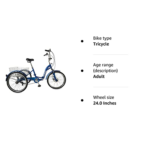 SCOUT adults tricycle, folding tricycle, 24inch wheels, 6speed shiman