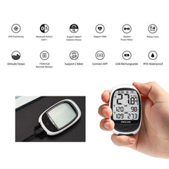 MEILAN Oval M2 Bike GPS Navigation ANT+ Cycling Computer Support Connect With Cadence Heart Rate Female Male Round Shape Meter - Pogo Cycles