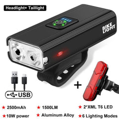 3T6 LED Bicycle Light Front 4800mAh USB Rechargeable - Pogo Cycles