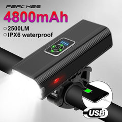 3T6 LED Bicycle Light Front 4800mAh USB Rechargeable - Pogo Cycles
