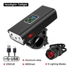 3T6 LED Bicycle Light Front 4800mAh USB Rechargeable - Pogo Cycles