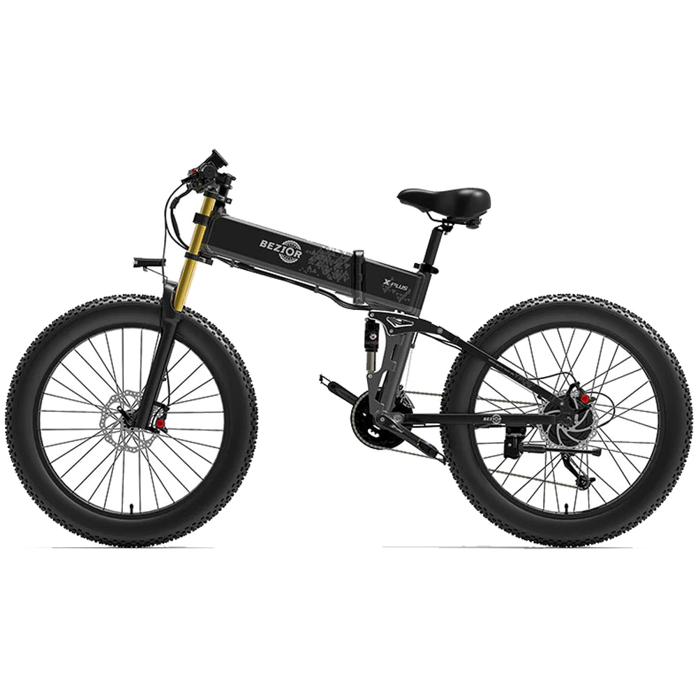 Bezior X Plus Electric Mountain Folding Bike - Pogo Cycles available in cycle to work