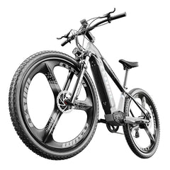 CYSUM CM520 Electric Mountain Bike - Gray - Pogo Cycles available in cycle to work