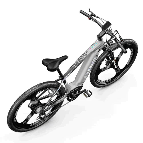 CYSUM CM520 Electric Mountain Bike - Gray - Pogo Cycles available in cycle to work