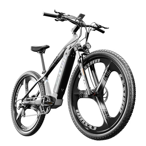 CYSUM CM520 Electric Mountain Bike - Gray - Pogo Cycles available in cycle to work