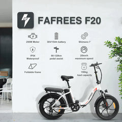 FAFREES F20 City - Electric Folding Bike - Pogo Cycles available in cycle to work