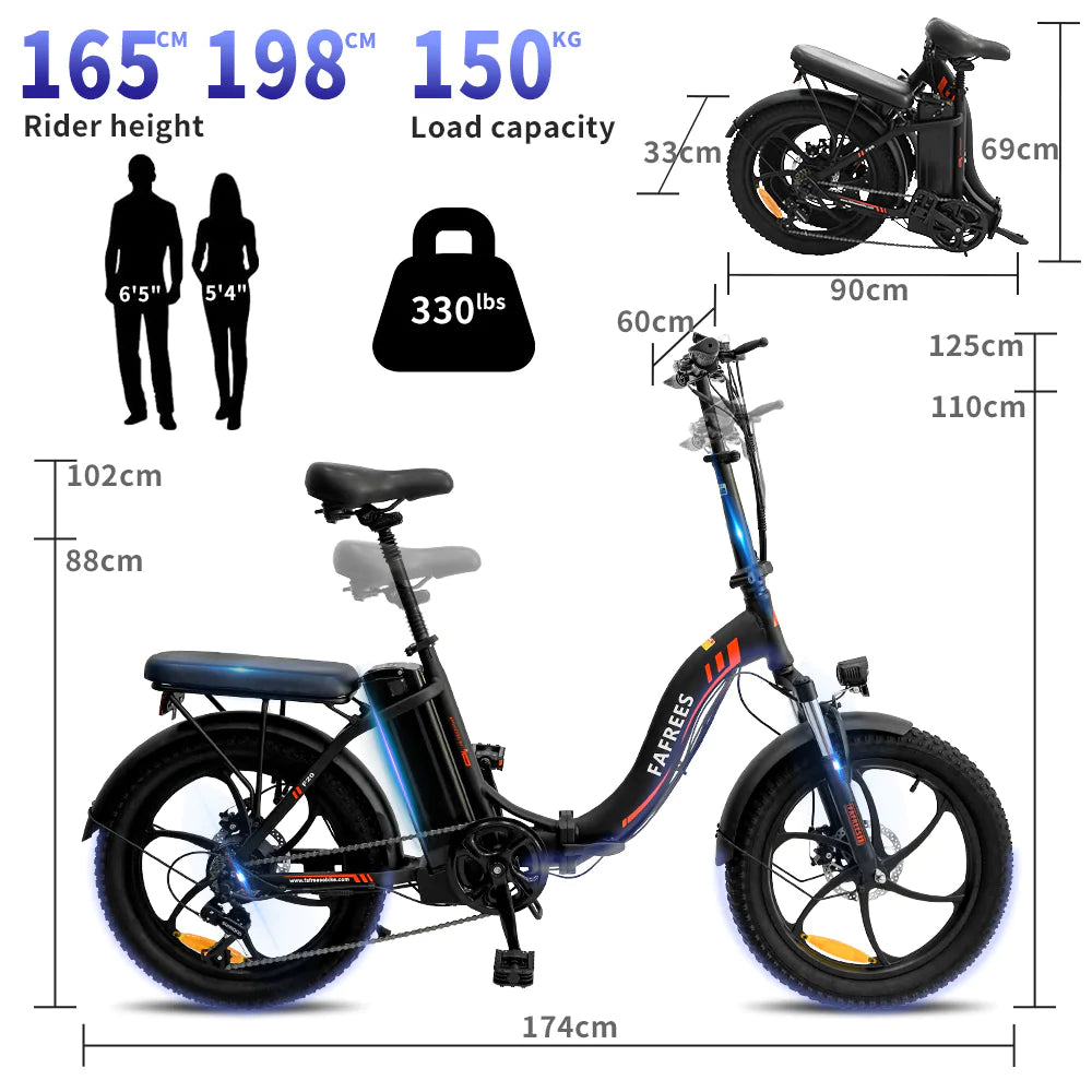 FAFREES F20 City - Electric Folding Bike - Pogo Cycles available in cycle to work