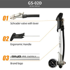 GIYO Bicycle Shock Pump - Pogo Cycles