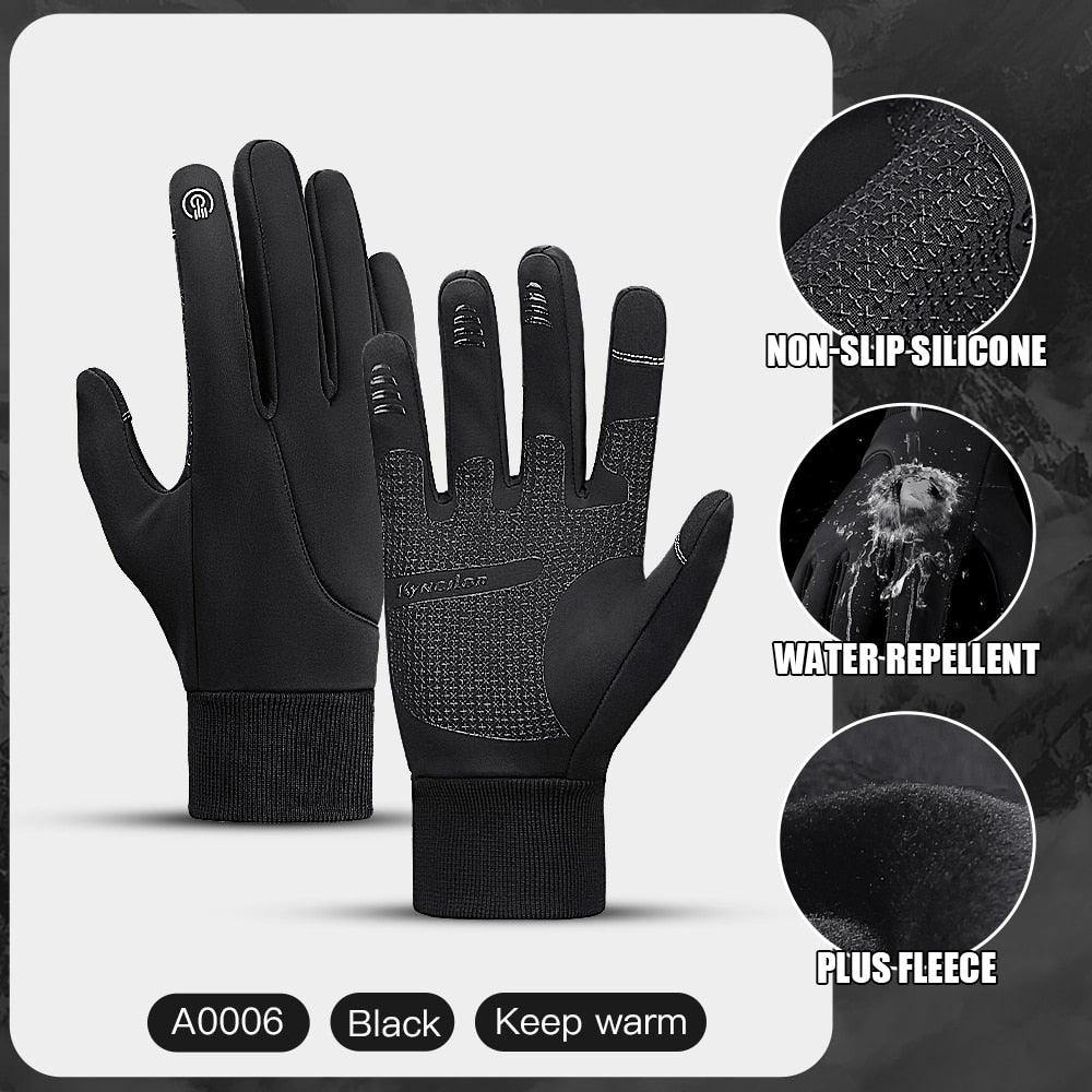 Mens Waterproof Winter Gloves for Bike & Bicycle - Thermal Fleece + Cold Wind Waterproof - Pogo Cycles available in cycle to work