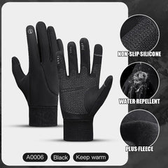 Mens Waterproof Winter Gloves for Bike & Bicycle - Thermal Fleece + Cold Wind Waterproof - Pogo Cycles available in cycle to work