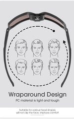 SCVCN Sports Men UV400 Sunglasses Cycling Glasses Runing Cycl Camp Bike Eyewear MTB Outdoor Goggles Bicycle Women Hunting