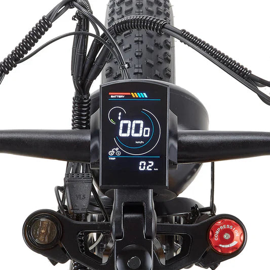 BURCHDA HC26 Dual Motor Electric Bike - Pogo Cycles - display view in white background