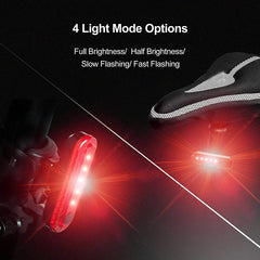 Bicycle Rear Lights USB Rechargeable Bike Tail Light Cycling Taillights Flashing 4 Modes for Night Riding Bike Light Back Lamp