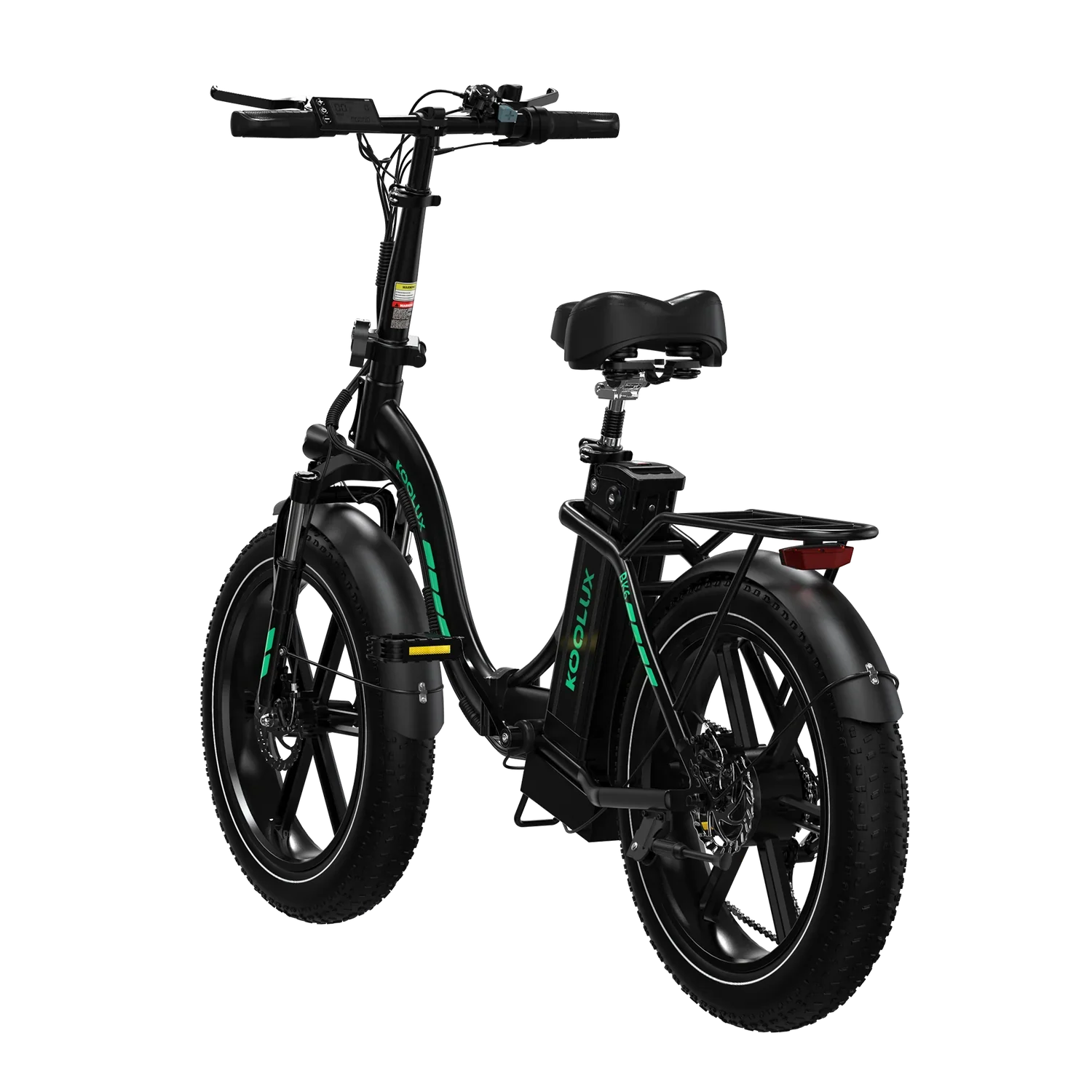 Black KOOLUX BK6S 4.0 Folding Electric Motorcycle with visible branding on a white background
