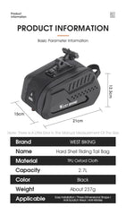 WEST BIKING Waterproof Bicycle Saddle Bag - Pogo Cycles
