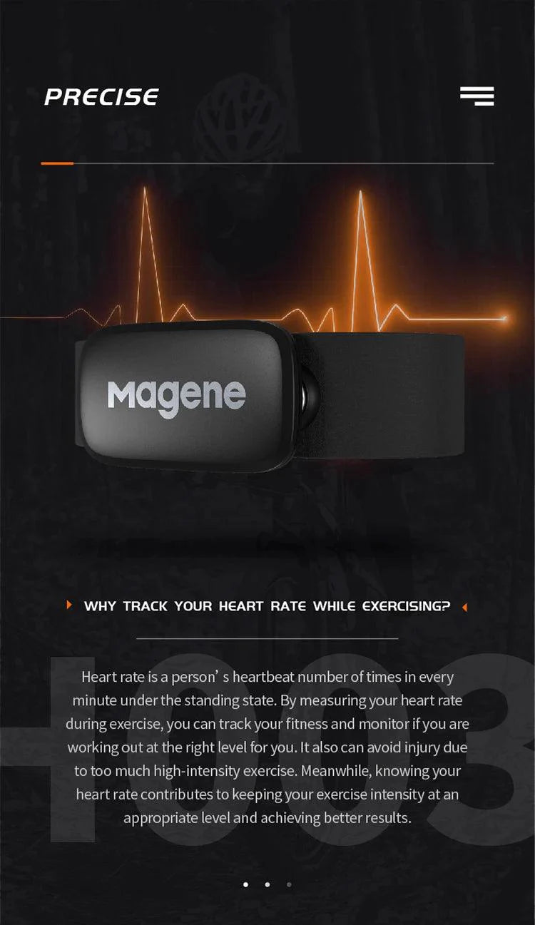 Magene H64 Heart Rate Monitor Dual Mode Sensor Mover ANT Bluetooth Chest Strap Cycling Computer Bike Wahoo Garmin Sport - Pogo Cycles
